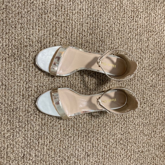 Golden block heels - Picture 4 of 5